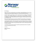 Norway Savings Bank Letter of Reference